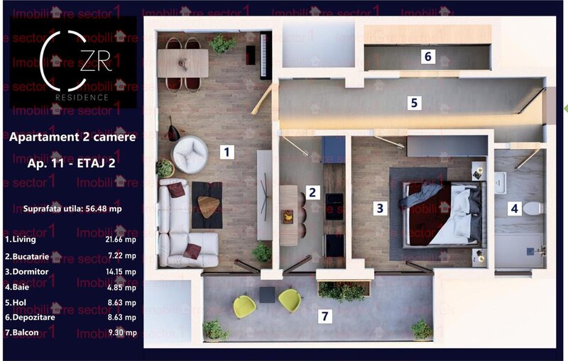 Bucurestii Noi Vanzare apartament 2 si 3 camere - zona Mall Colosseum zero comision